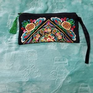 Black Embroidered Bag